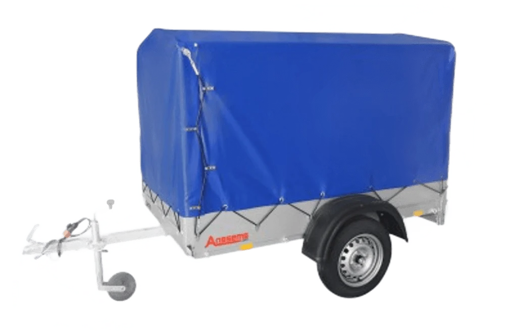 Aanhangwagen enkelasser met huif, 1.000 kg