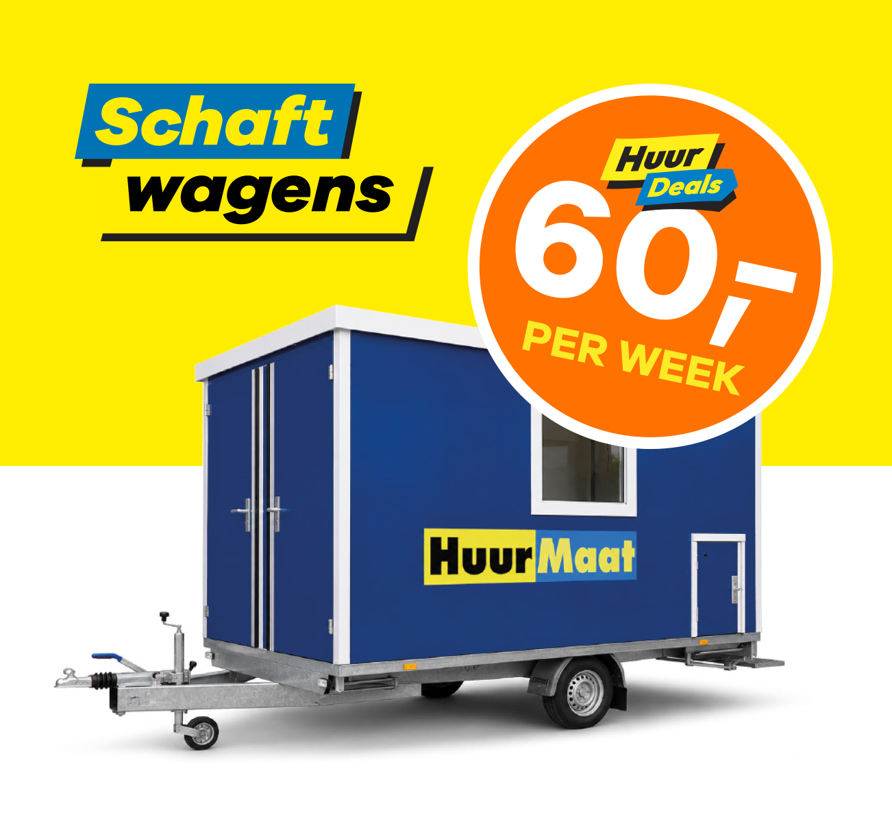 Luxe schaftwagen met toilet huren voor 60 euro per week