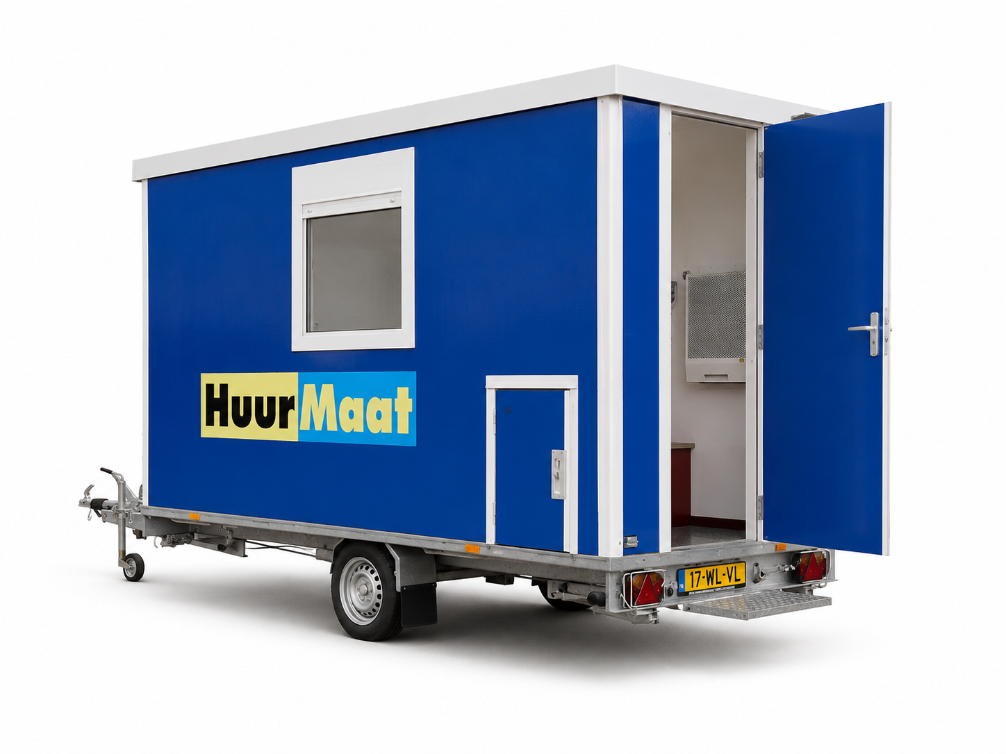 Achterzijde van de schaftwagen