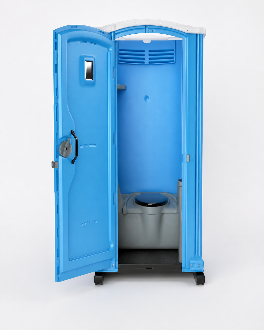 Geopende luxe mobiele toiletcabine